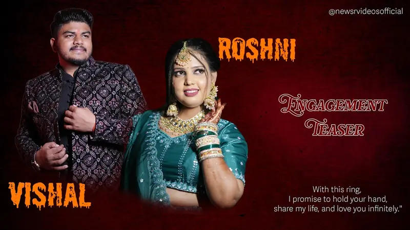 Still from Engagement Teaser · Vishal & Roshni